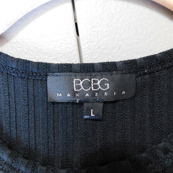 BCBG Max Azria Black Ribbed Tank - Picture 3 of 3